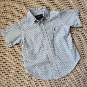 Ralph Lauren 2T light blue stripe button down. 100% cotton shirts